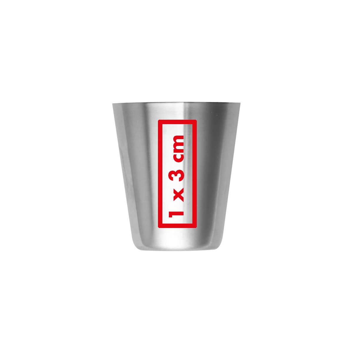 Auf dem Becher (1 x 3 cm)