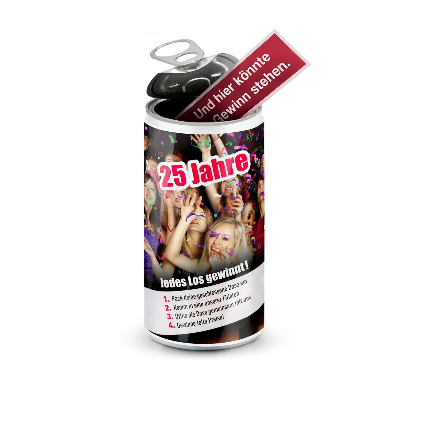 Werbeanbringung Überraschungsdose (19,2 x 10,1 cm (inkl. Beschnitt))