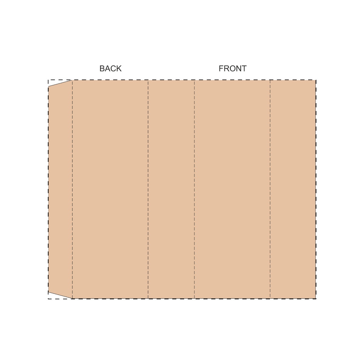 Maßgefertigte Kraft-Papierbanderole (146 x 119 mm)