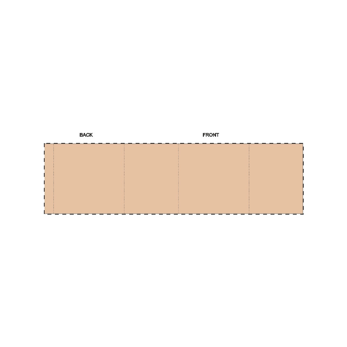 Maßgefertigte Kraft-Papierbanderole (284 x 81 mm)
