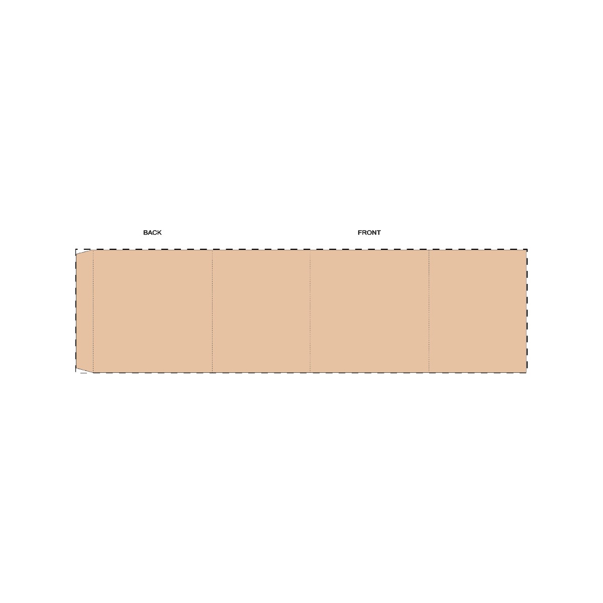 Maßgefertigte Kraft-Papierbanderole (421 x 115 mm)