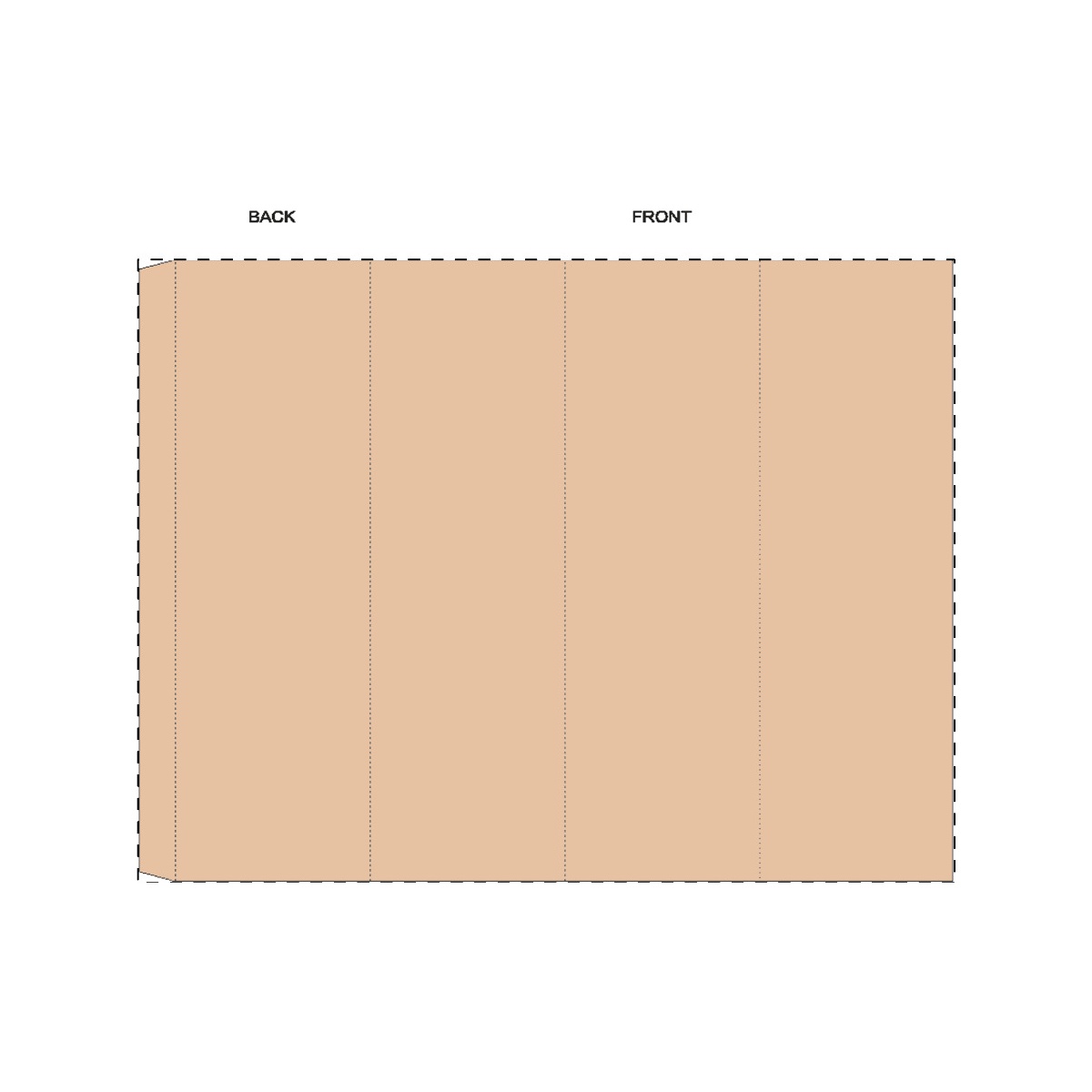 Maßgefertigte Kraft-Papierbanderole (294 x 224 mm)
