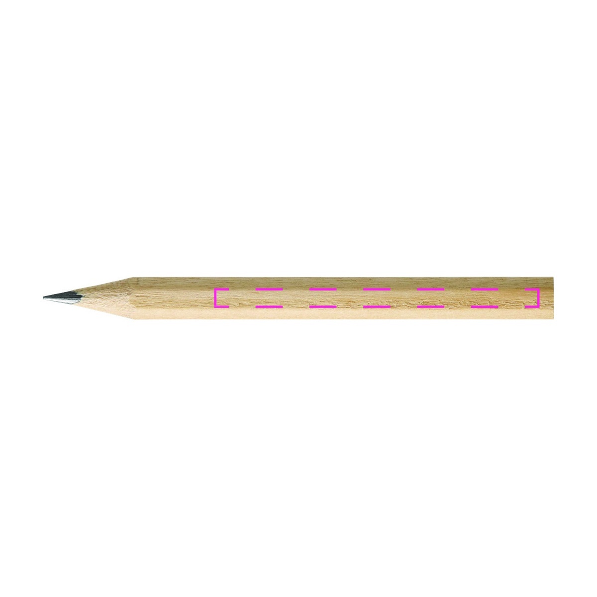 mittig auf ein Segment (3 x 55 mm)