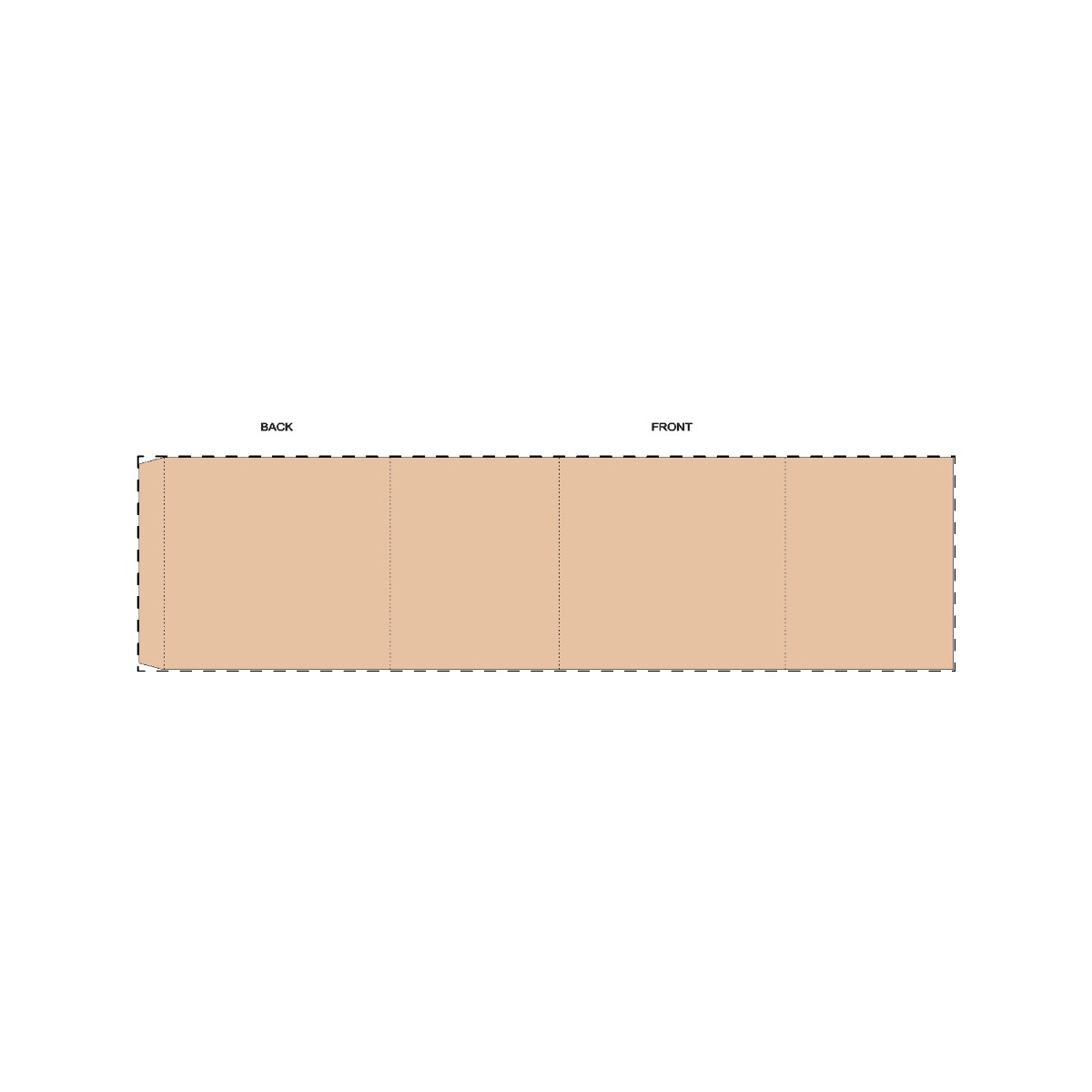 Maßgefertigte Kraft-Papierbanderole (425 x 111 mm)