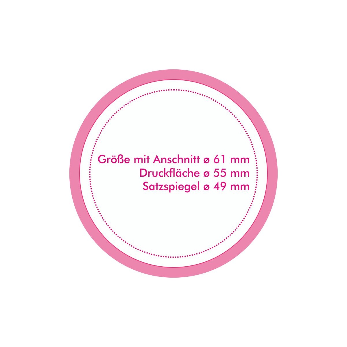 Einleger/Aufkleber Vorderseite (ø 5,5 cm)