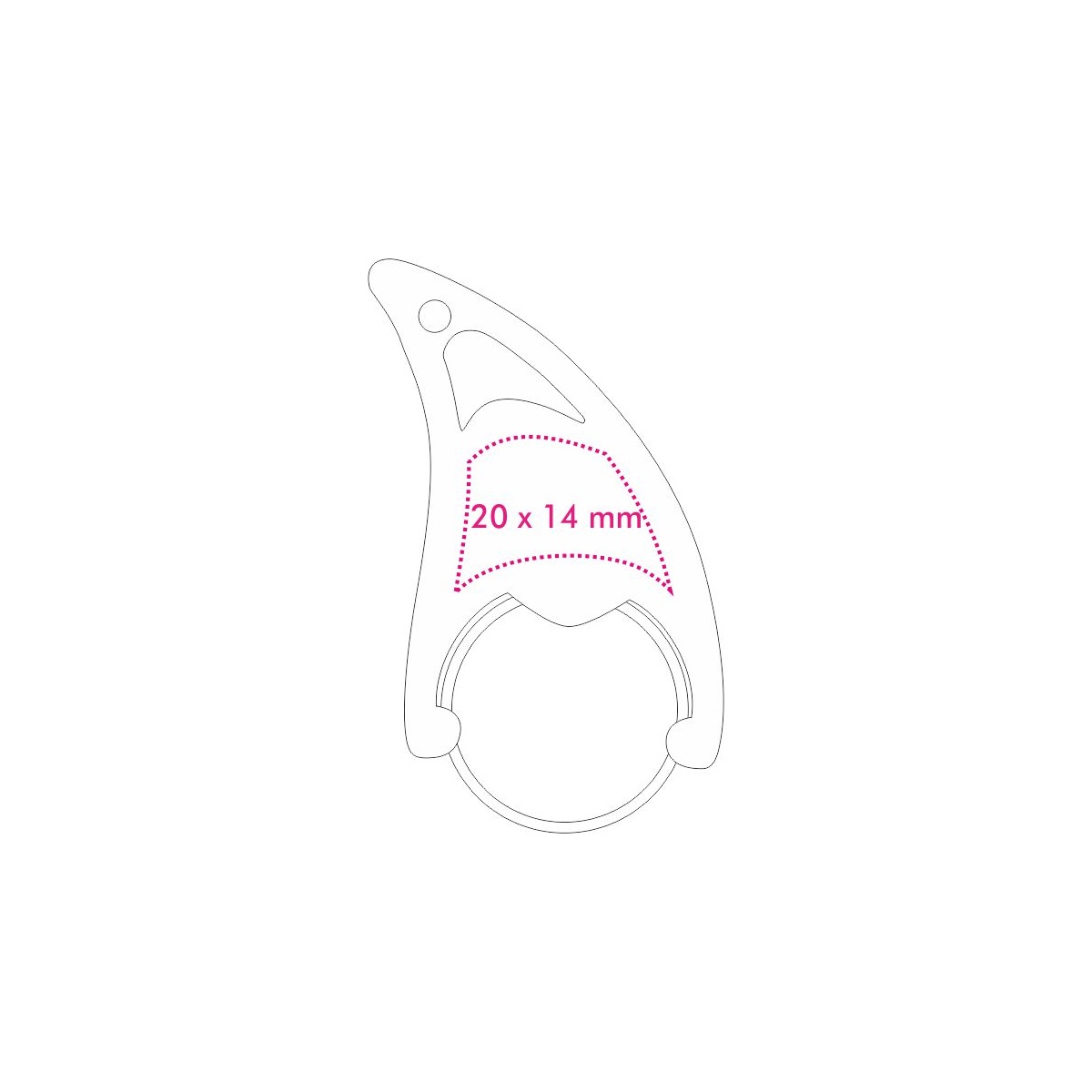 Halter Vorderseite (2 x 1,4 cm)