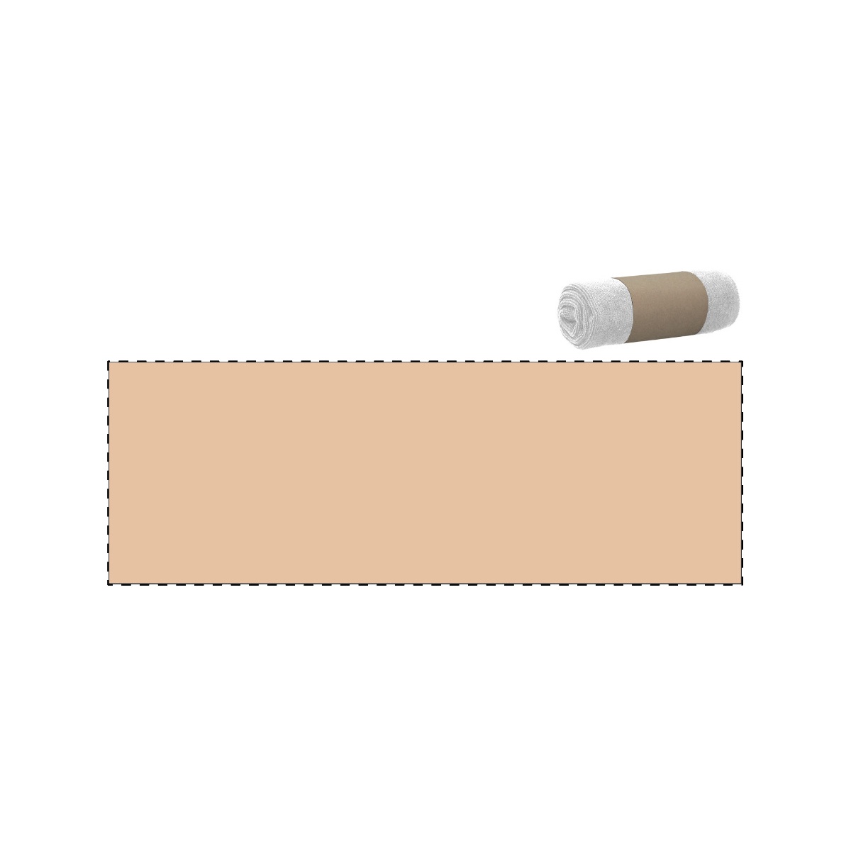 Maßgefertigte Kraft-Papierbanderole (200 x 70 mm)
