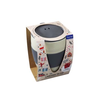 AROMA TO GO + RUDOLF Thermobecher 400 ml + Tassenutensilo + XMAS Banderole
