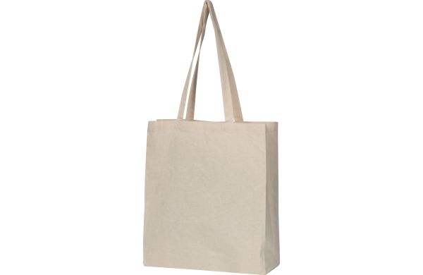 Bio Baumwolltasche mit Bodenfalte