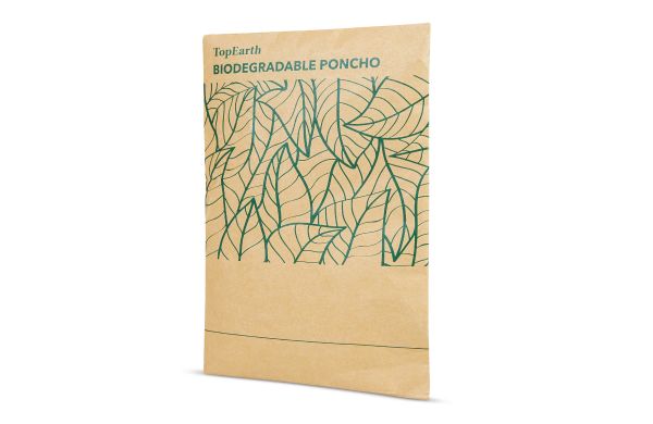 Biologisch abbaubarer Regenponcho, natur