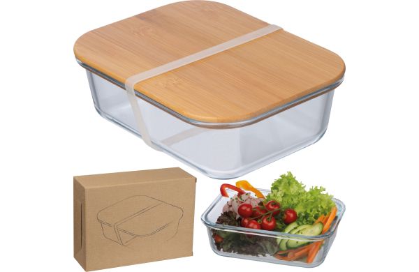 Brotzeitbox aus Borosilikatglas - transparent