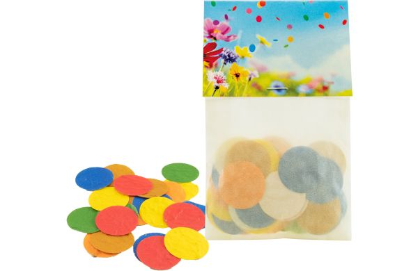 Buntes Samenkonfetti, bunte Blumenmischung