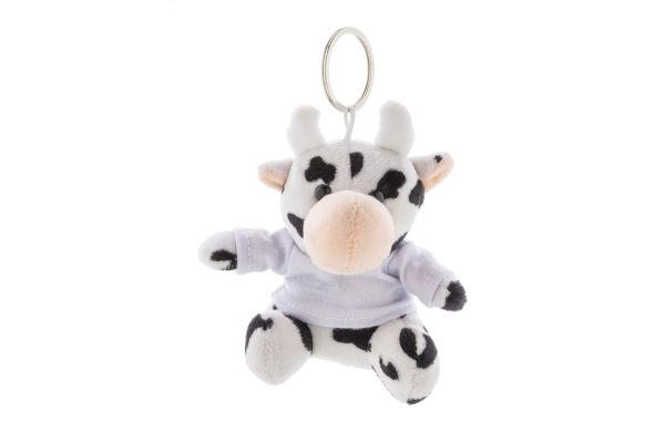 CowFob Plüsch-Kuh-Schlüsselanhänger, weiss/schwarz