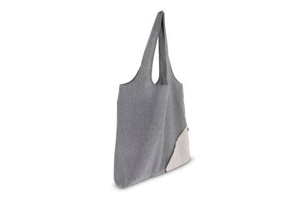 Einkaufstasche Recycelte Baumwolle OEKO-TEX® 140g-m² 38x42cm, grau