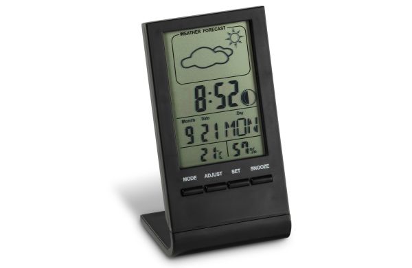 Elektronische Wetterstation Schwarz, schwarz