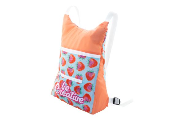 Individueller faltbarer RPET-Rucksack SuboBag Folback, weiß