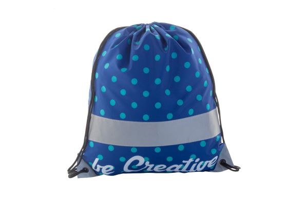 Individueller Reflektor-Turnbeutel CreaDraw Reflect, silber/weiß