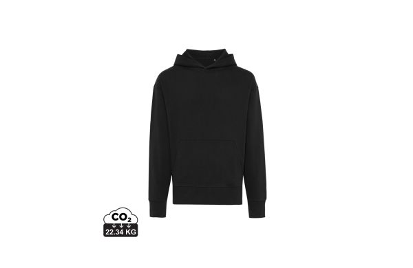 Iqoniq Yoho Relax-Hoodie aus recycelter Baumwolle/schwarz/L