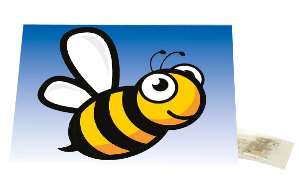 Klappkärtchen Biene, Bienenwiesen-Mischung