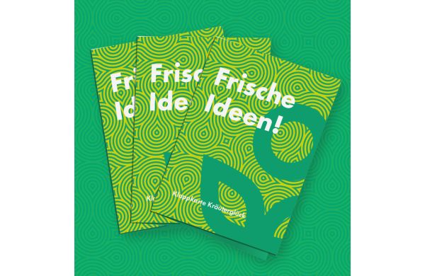 Klappkarte Kräuterglück mit Logo-Pflanzstick