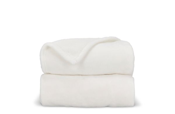 Korallenfleece-Decke Sublimation 130x170 cm 270g/m², weiss