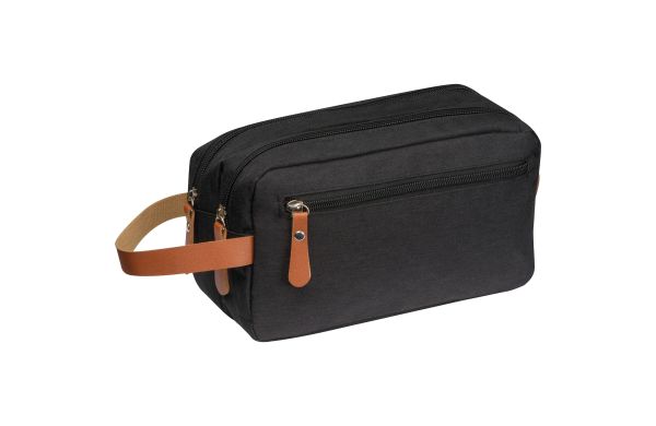 Kosmetiktasche aus Polyester - schwarz