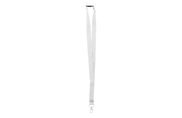 Lanyard aus RPET Revent, weiß