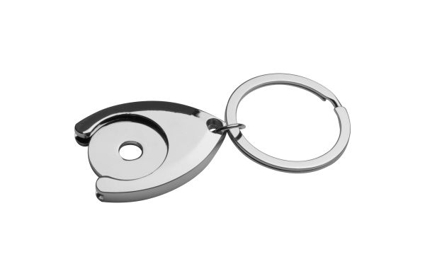 Metall Schlüsselanhänger mit Einkaufschip