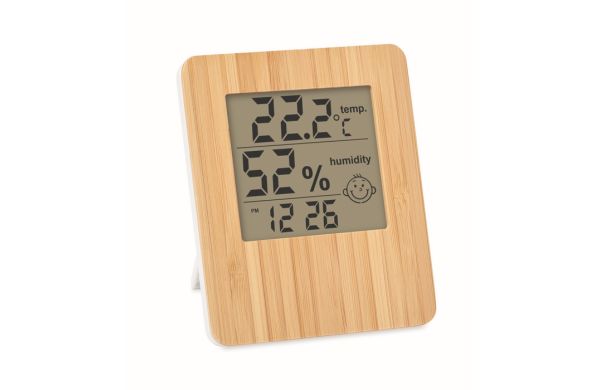 SUNCITY Wetterstation Bambus - holzfarben