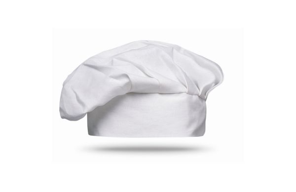 CHEF Kochmütze aus Baumwolle - weiß