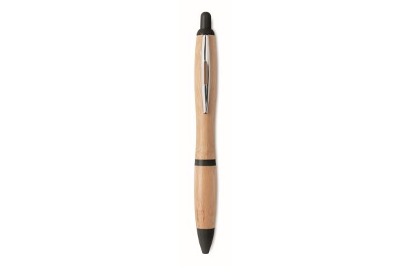 RIO BAMBOO Druckkugelschreiber ABS/Bambus - schwarz