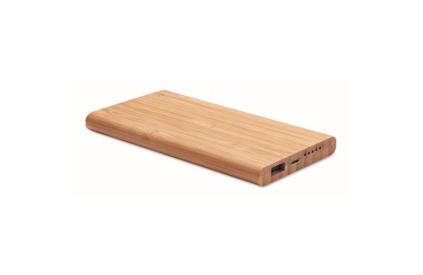 ARENA Induktive Powerbank Bambus - holzfarben