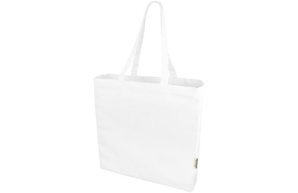 Odessa 220 g/m² recycelte Baumwoll Tragetasche 13L, weiss