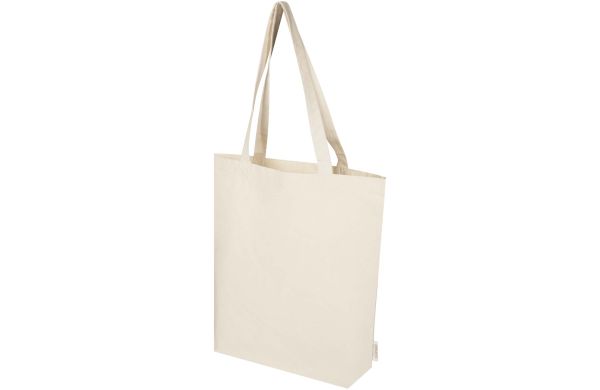 Orissa 180 g/m² Tragetasche mit tiefem Boden aus Bio-Baumwolle 11L, natur