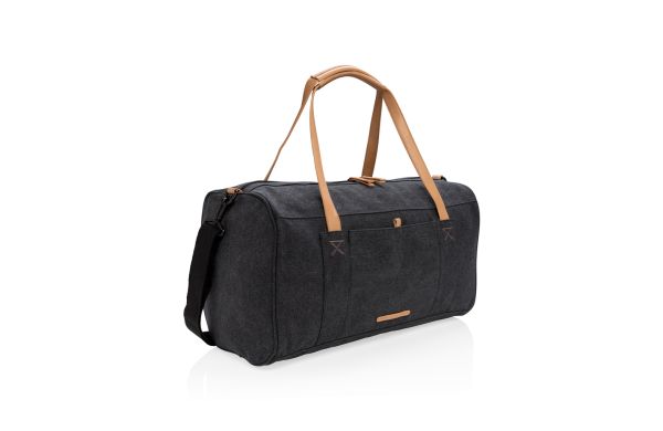 Canvas Reisetasche, PVC-frei/schwarz