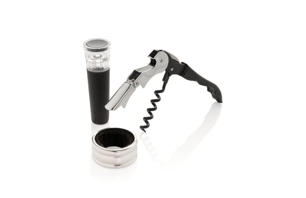 Vino 3-tlg. Sommelier Set/silber