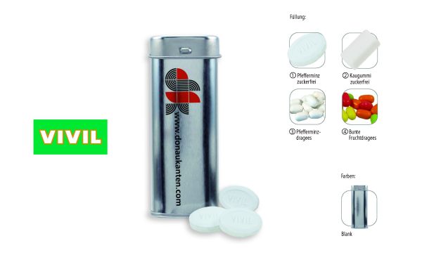 Pocket Box, VIVIL Extra Strong, zuckerfrei (Dose), ca. 20 g