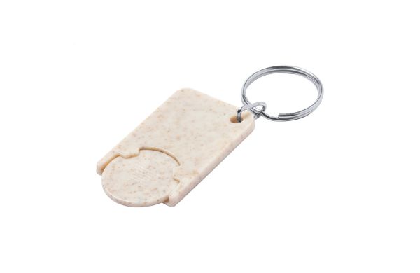 Prolex Einkaufswagen-Chip/Schlüsselanhänger, natur