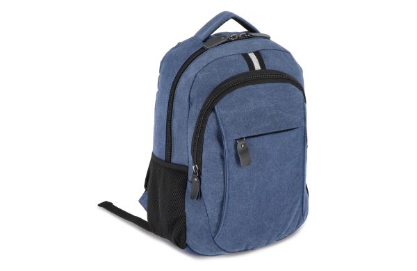 Rucksack Harper aus recyceltem Baumwoll-Canvas, dunkelblau