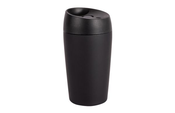 Sagaform Loke Reisebecher mit gummierter Oberfläche 240ml, schwarz