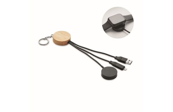 BULE Schlüsselring 4in1 Kabel 60W, schwarz