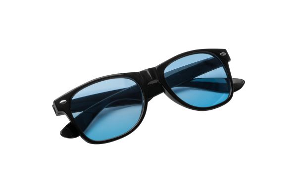 Sonnenbrille mit farbigen Gläsern - blau