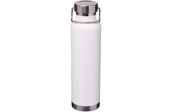 Thor 650 ml RCS-zertifizierte Kupfer-Vakuum Isolierflasche aus recyceltem Edelstahl, weiss