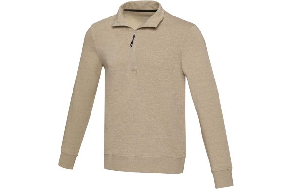 Tin Aware™ Pullover mit Half-Zip Reißverschluss aus recyceltem Material Unisex, oatmeal, XS