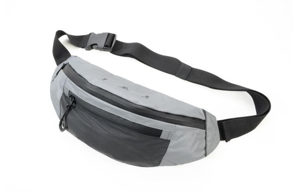TROIKA-Guerteltasche-REFLACTIVE-BAG-grau-schwarz