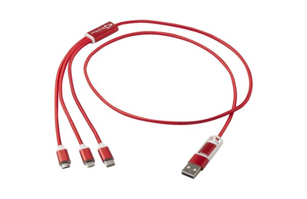 Versatile 5-in-1 Ladekabel aus recyceltem Aluminium