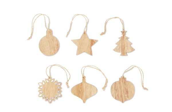 Weihnachtsschmuck Holz - holzfarben