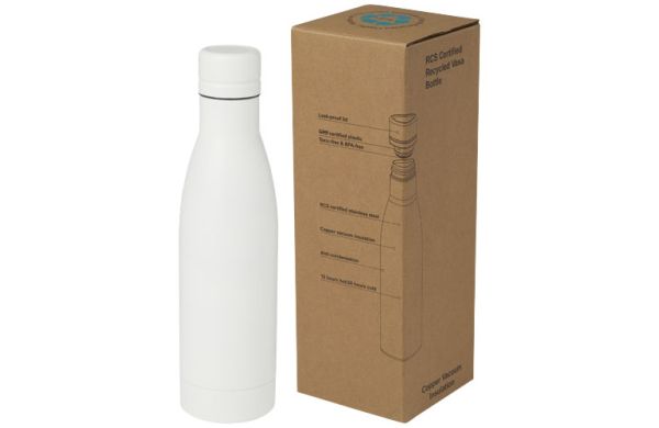 Vasa RCS-zertifizierte Kupfer-Vakuum Isolierflasche aus recyceltem Edelstahl, 500 ml - weiss 