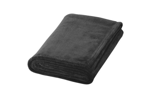 Bay Plaid-Decke aus extraweichem Coral-Fleece - schwarz 