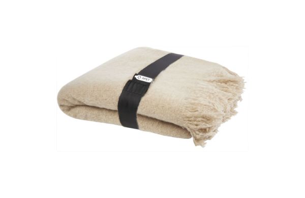 Ivy GRS zertifizierte RPET Mohair-Decke - beige 